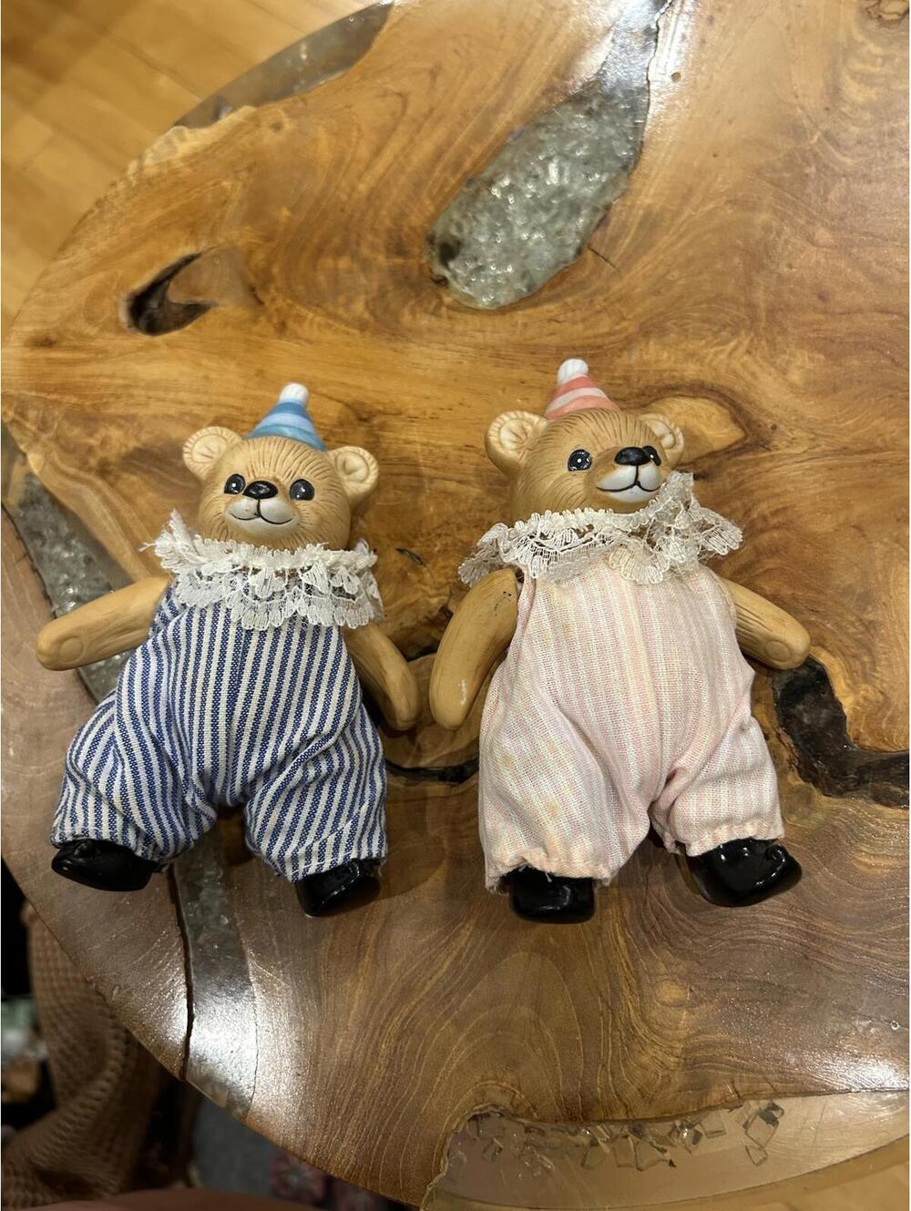 Homco Set of 5 Porcelain Teddy Bear Figurines